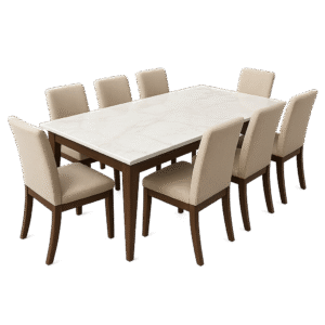 MarbleTop 8-Seater Dining Set